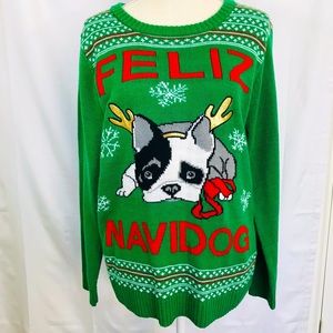 Holiday Feliz Navidog Sweater size XL